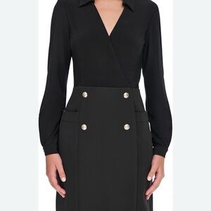 Tommy Hilfiger Elegant Black Long Sleeve Dress